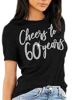Amazon.com: 60th Birthday T Shirts for Women - Real Crystal